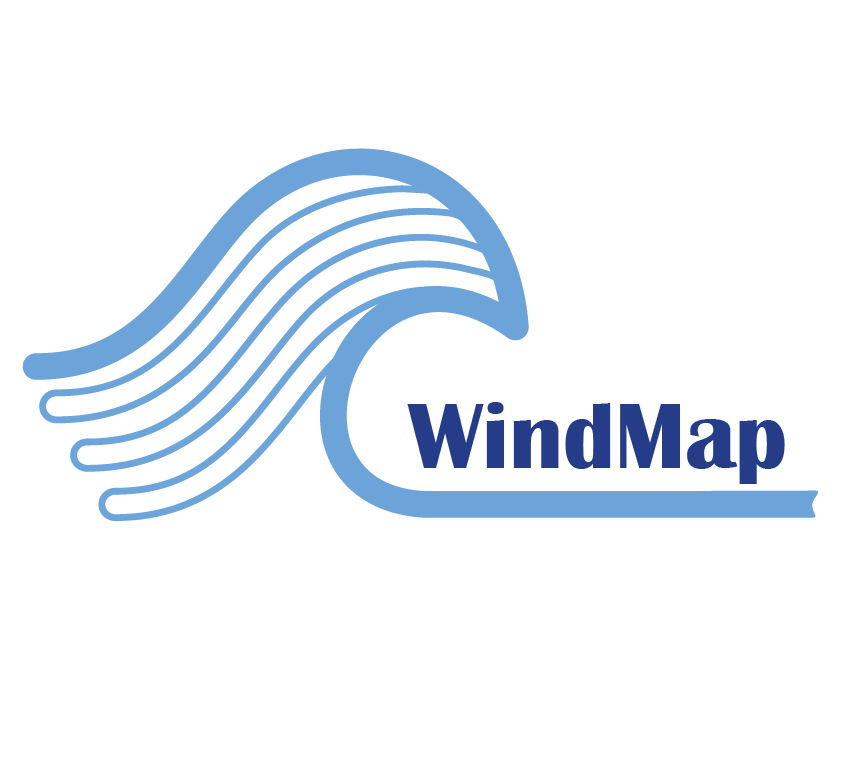 Premier concept du logo, avec la typographie placé en bas